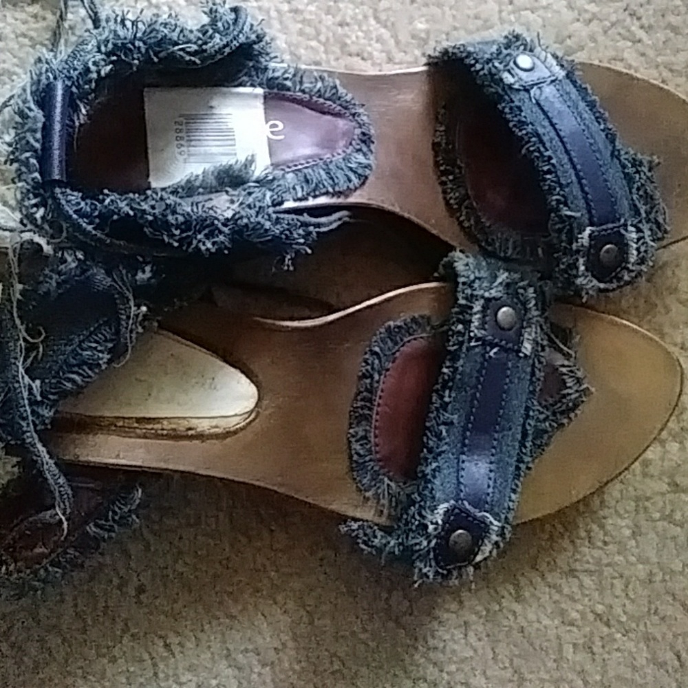 Denim sandals